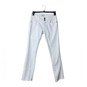 Anthropologie Cabi Low Rose Skinny‎ Jeans Size 6 Festival White Classy